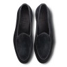 Yanko classic Belgian loafer black reverse kudu suede | Skolyx