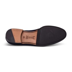 Yanko classic Belgian loafer black reverse kudu suede | Skolyx