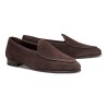 Yanko classic Belgian loafer dark brown reverse kudu suede | Skolyx