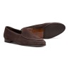 Yanko classic Belgian loafer dark brown reverse kudu suede | Skolyx