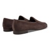 Yanko classic Belgian loafer dark brown reverse kudu suede | Skolyx