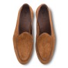 Yanko classic Belgian loafer medium brown reverse kudu suede | Skolyx