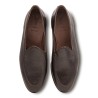 Yanko classic Belgian loafer dark brown deerskin | Skolyx