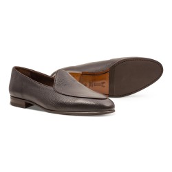 Yanko classic Belgian loafer dark brown deerskin | Skolyx