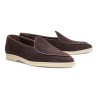 Yanko Traveler Belgian Loafer dark brown reverse kudu suede | Skolyx