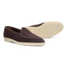 Yanko Traveler Belgian Loafer dark brown reverse kudu suede | Skolyx