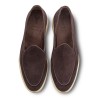 Yanko Traveler Belgian Loafer dark brown reverse kudu suede | Skolyx