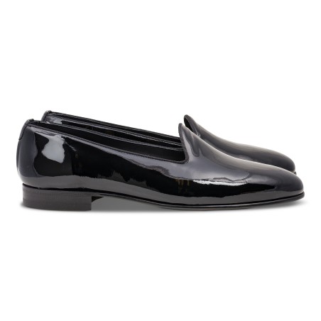 Yanko black patent leather slippers | World class shoes | Skolyx