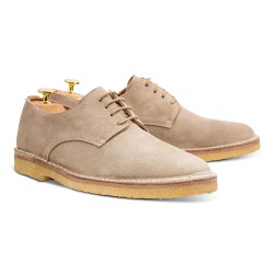 Yanko Stitchdown plain toe derby sand suede| Skolyx