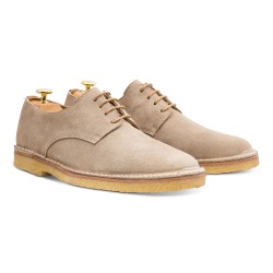 Yanko Stitchdown plain toe derby sand suede| Skolyx