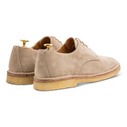 Yanko Stitchdown plain toe derby sand suede| Skolyx