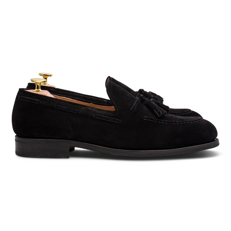 Skolyx Tassel Loafer Black Suede | Skolyx