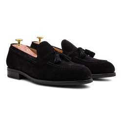 Skolyx loafers i svart semsket skinn | Skolyx