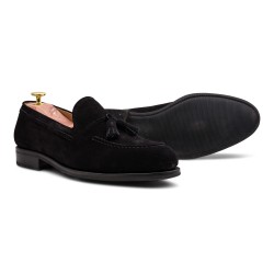 Skolyx Tassel Loafer Black Suede | Skolyx