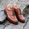 Full brogue in light brown grain leather