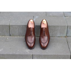 Split toe derby dark brown leather