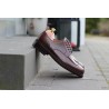 Split toe derby dark brown leather