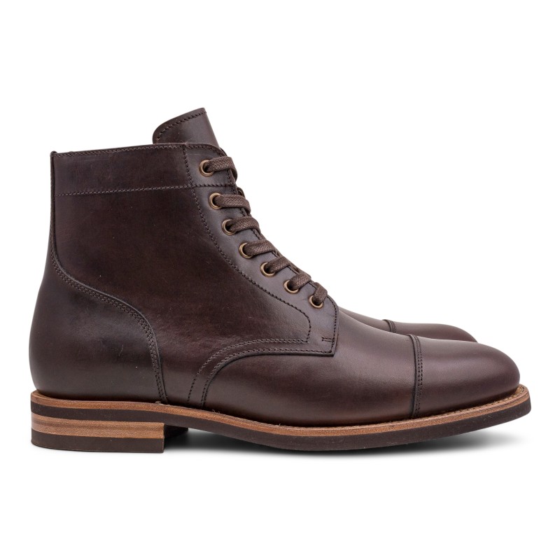 Yanko Cap toe service boot dark brown chromex Skolyx