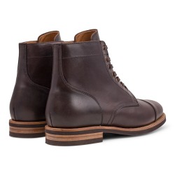 Yanko Cap toe service boot dark brown chromex | Skolyx