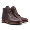 Yanko Cap toe service boot dark brown chromex | Skolyx