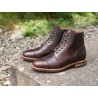 Yanko Cap toe service boot dark brown chromex | Skolyx