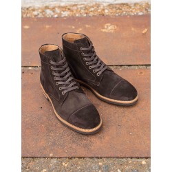 Yanko Cap toe service boot dark brown chromex | Skolyx