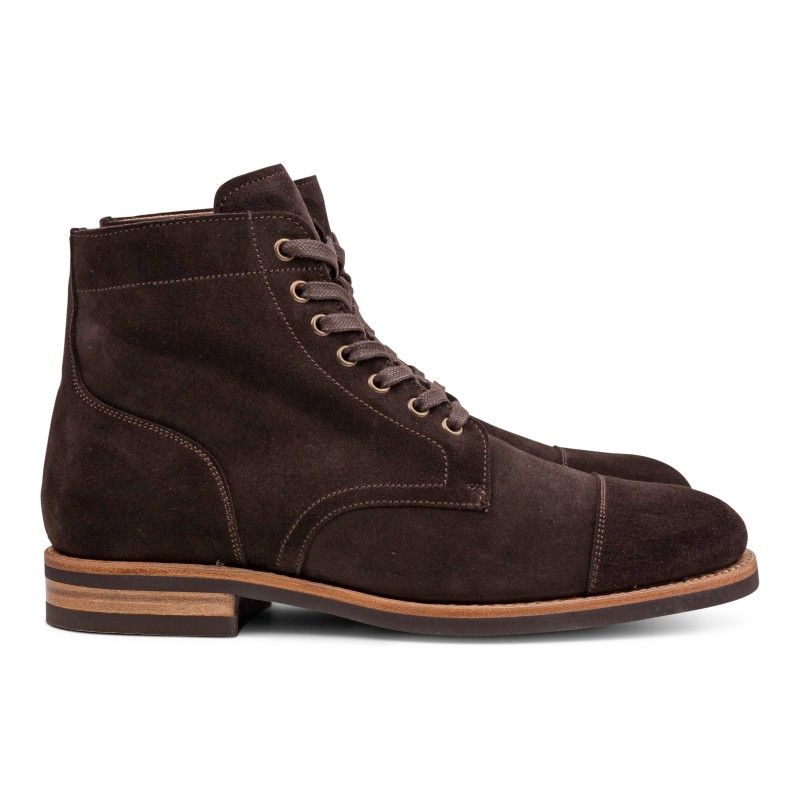 Yanko Cap toe service boot dark brown chromex | Skolyx