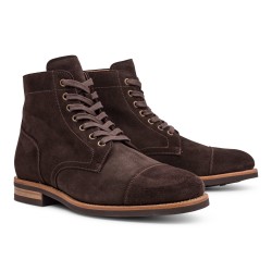 Yanko Cap toe service boot dark brown chromex | Skolyx