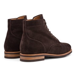 Yanko Cap toe service boot dark brown chromex | Skolyx