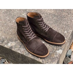 Yanko Cap toe service boot dark brown chromex | Skolyx