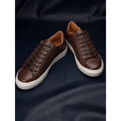 Skolyx Premium sneaker in dark brown leather | Skolyx