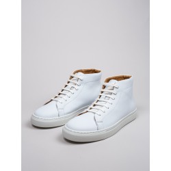 Skolyx premium sneaker high top in white leather | Skolyx