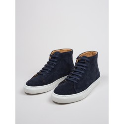 Skolyx premium sneaker high top in navy suede | Skolyx