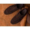 Yanko Traveler Shoes dark brown reverse kudu suede with dark sole | Skolyx