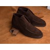 Yanko Traveler Shoes dark brown reverse kudu suede with dark sole | Skolyx