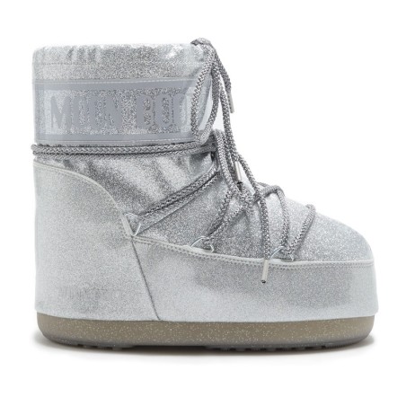 Moon Boot Icon Low Glitter silver | Skolyx