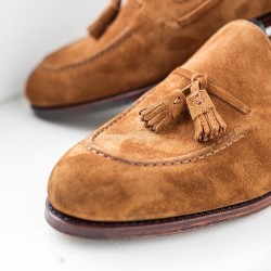 Tassel Loafer hellbraun Wildleder