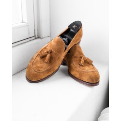 Tassel Loafer hellbraun Wildleder