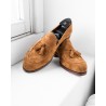 Tassel Loafer hellbraun Wildleder