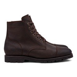 Yanko cap toe service boot, mørkebrun waxy commander