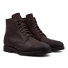 Yanko Cap toe service boot brown waxy commander | Skolyx