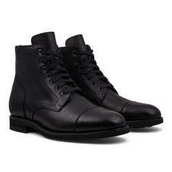 Yanko Cap Toe Service Boots schwarz grain | Skolyx