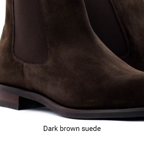 Yanko dark brown suede