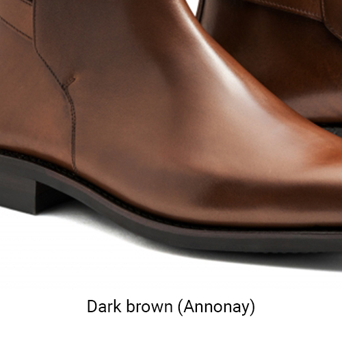 Yanko dark brown Annonay leather