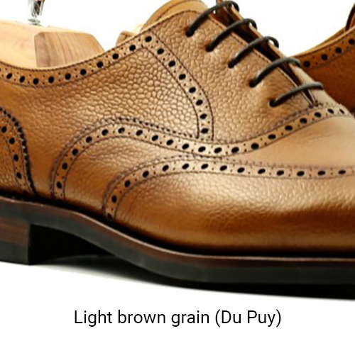 Yanko light brown grain Du Puy leather