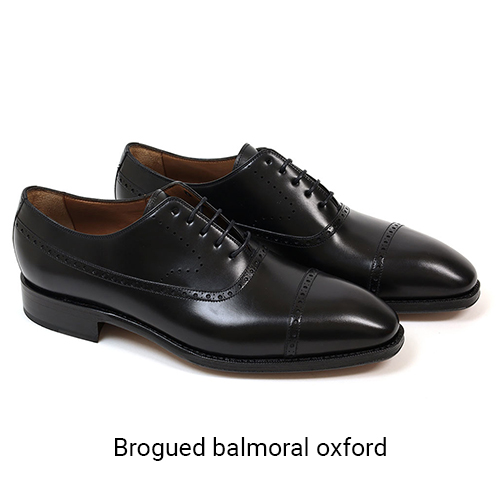 Yanko brogued cap toe balmoral oxford