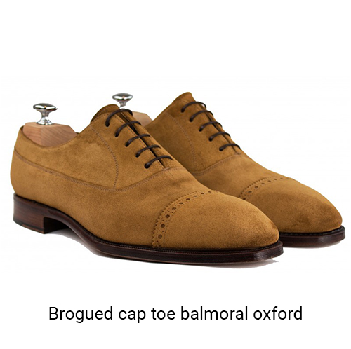 Yanko brogued cap toe balmoral oxford