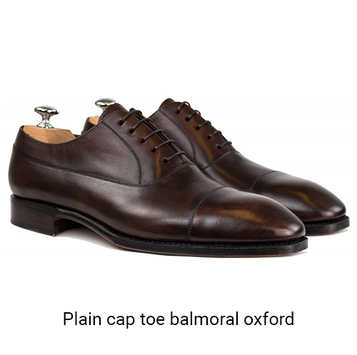 Yanko plain cap toe balmoral oxford