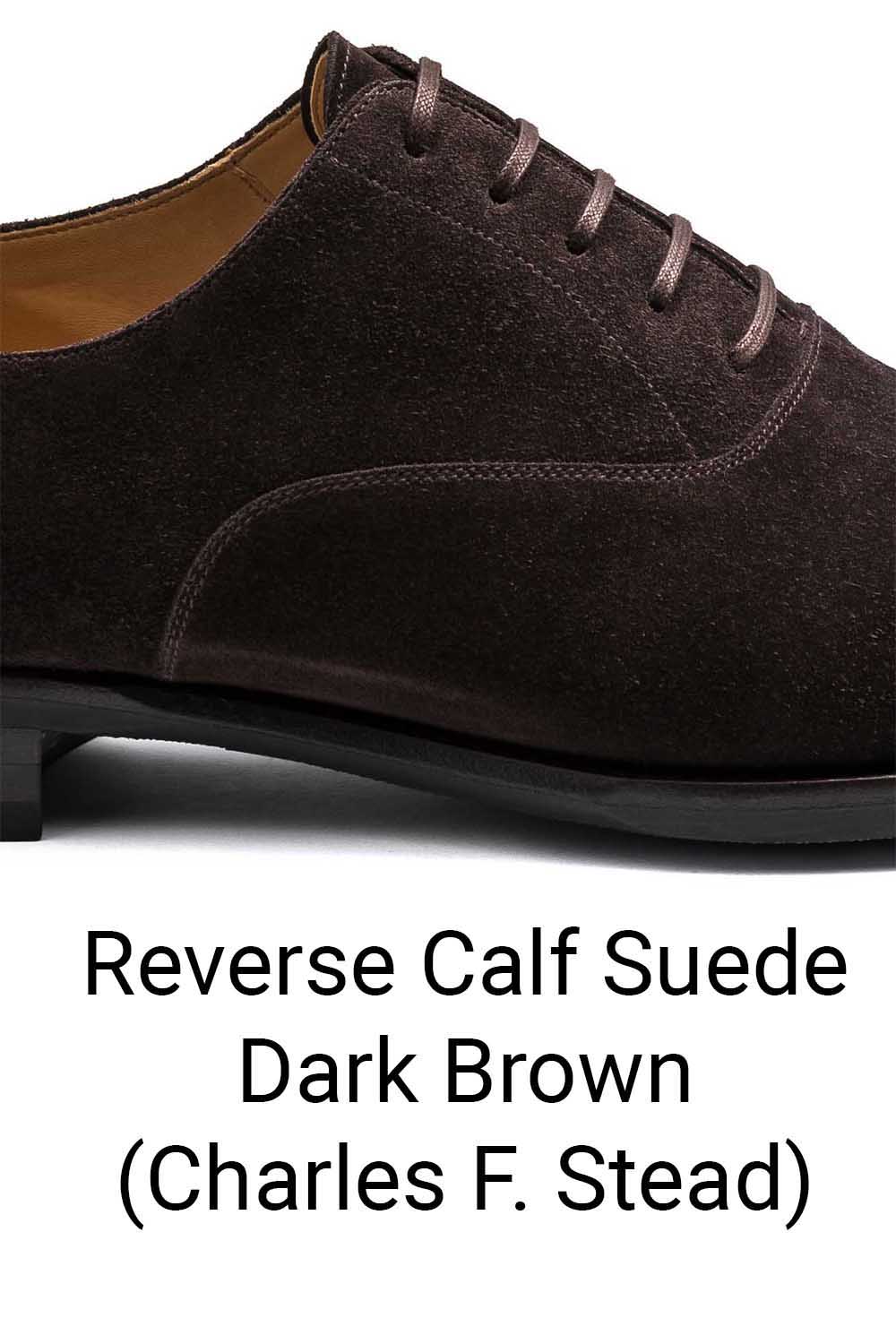 TLB Mallorca Artista reverse calf suede dark brown Charles F Stead