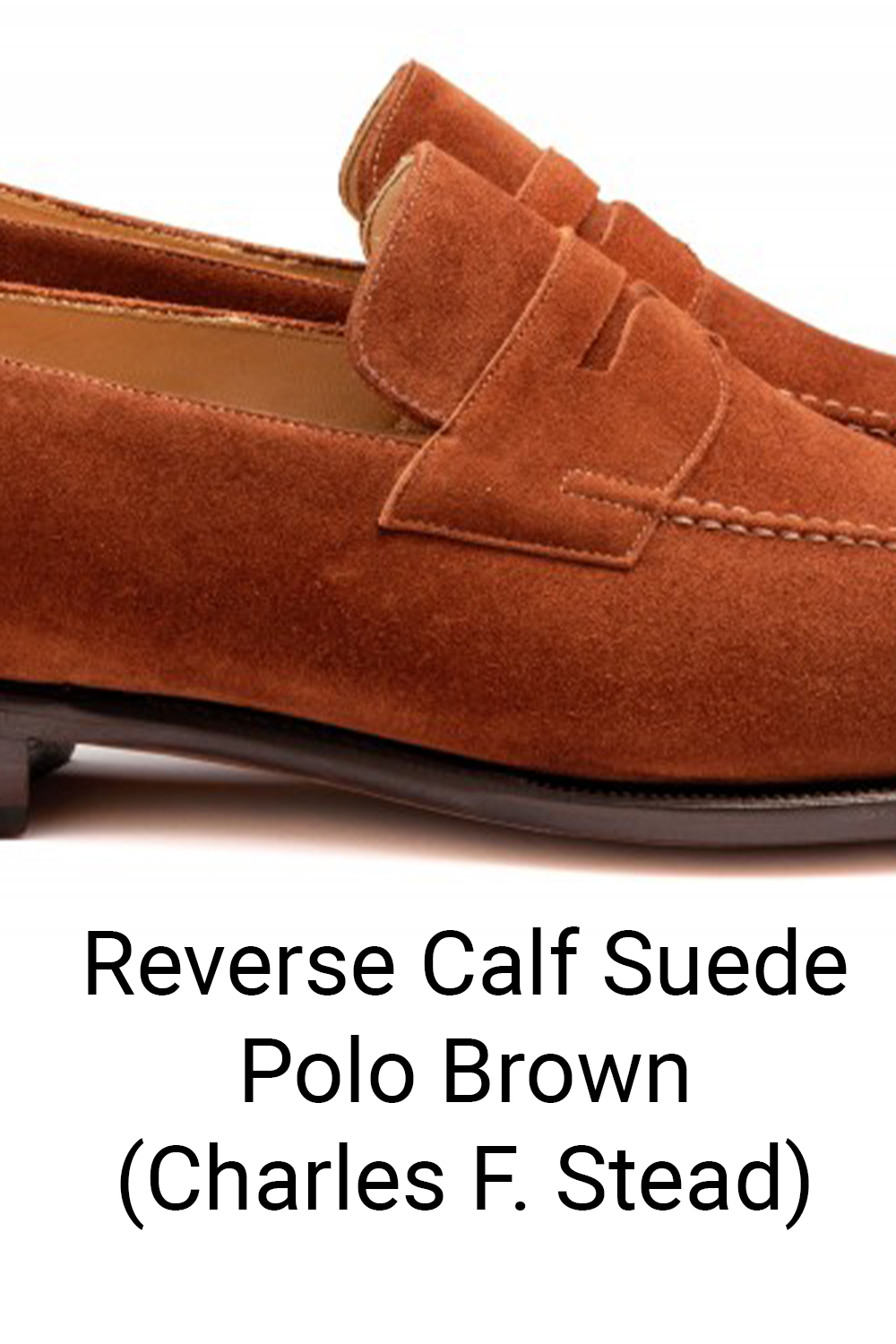 Reverse calf suede polo brown